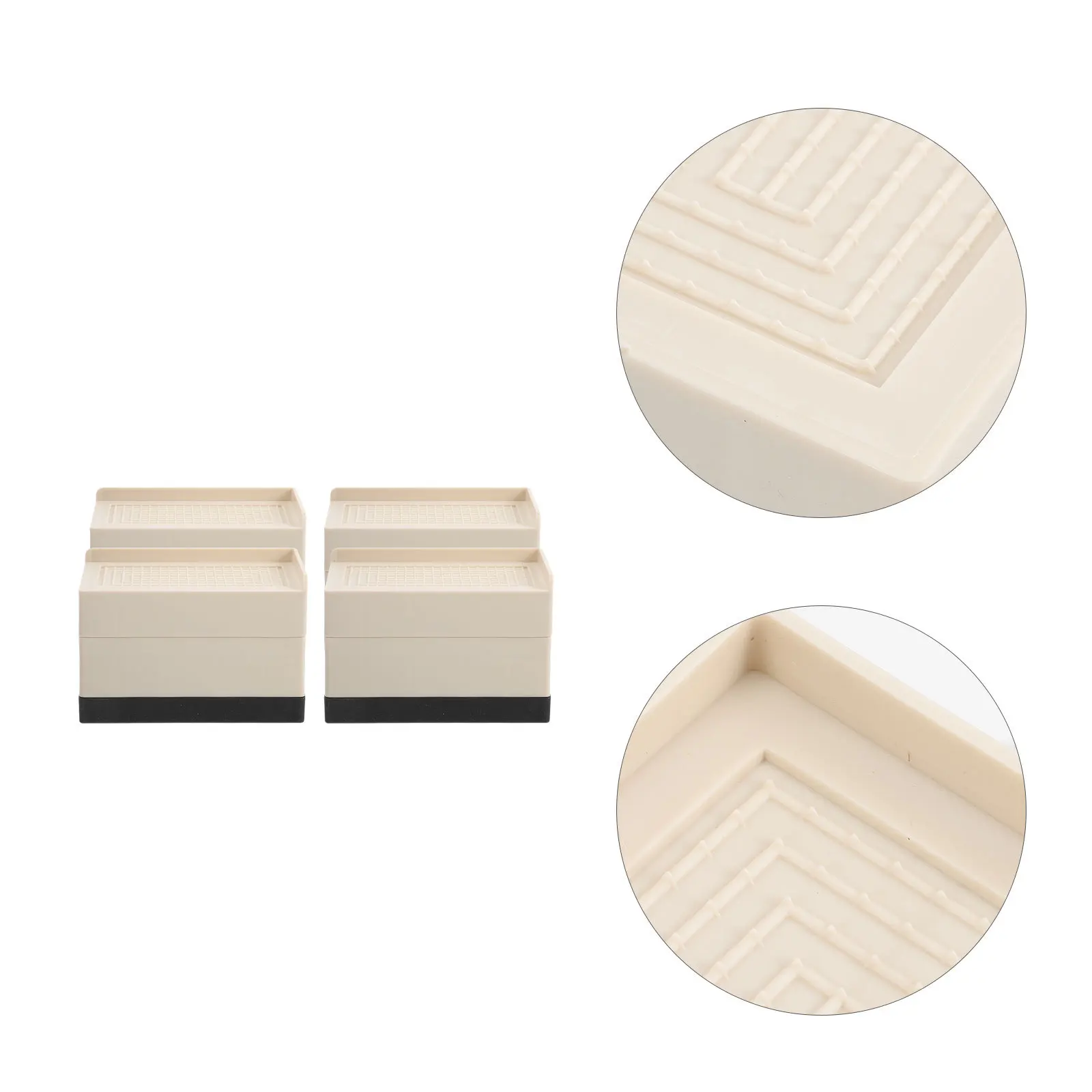 

4 шт. подставки для кровати, сверхмощные утолщенные нескользящие мебельные подъемники для дивана, стола, стиральной машины, домашнего офиса, хранения