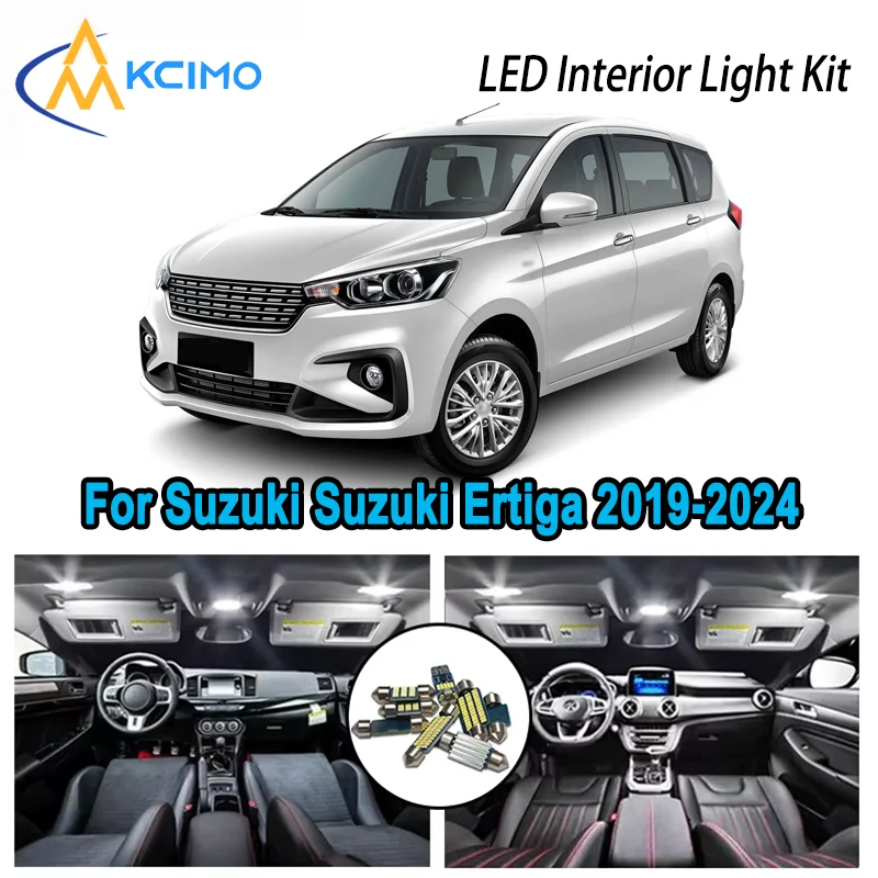 

High-Quality LED Interior Kit for Suzuki Suzuki Ertiga 2019-2024 2020 2021 Premium Error-Free Dome Map Trunk Automotive Lamps