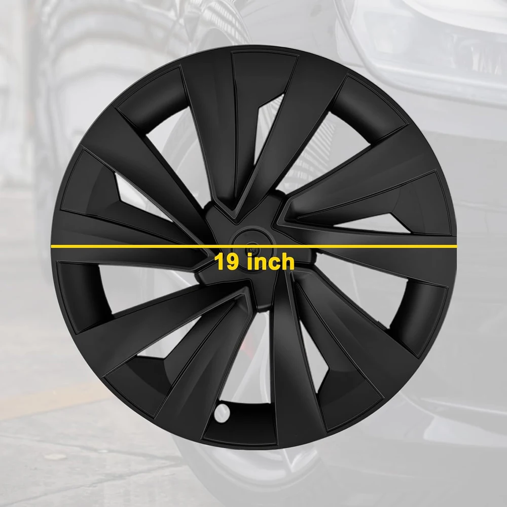 4PCS 19-Inch Wheel Cover for Tesla New Model Y Juniper Performance Hub Caps Crossflow Tire Hubcaps Full Rims Accessories 2025-26
