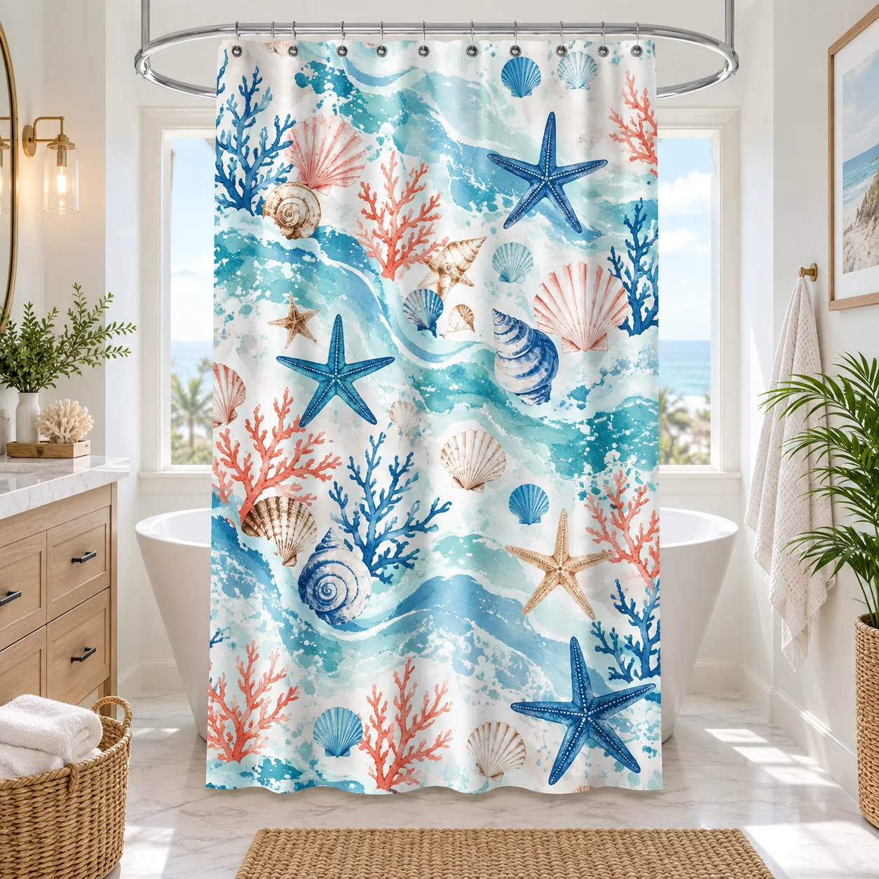 Custom Photo Shower Curtain – Bathroom Privacy Partition – Personalized Photo Keepsake Gift – Creative Custom Decorative Shower