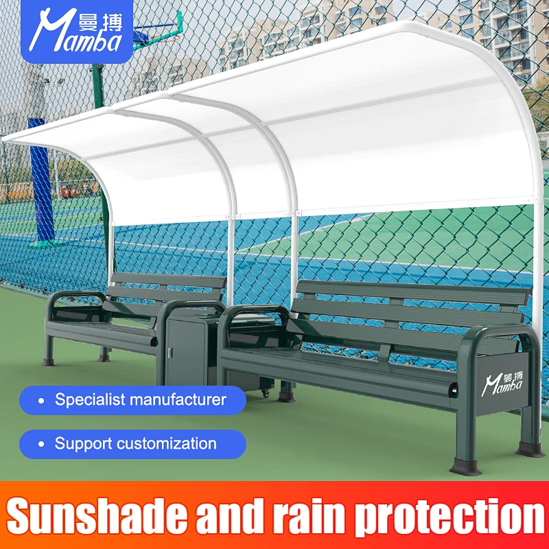 

Stadium Sunshade Circular Pipe Connected Big Shed PC Board Rain Shelter Sports Court Rest Seats Sunshade Cover Court Equipment