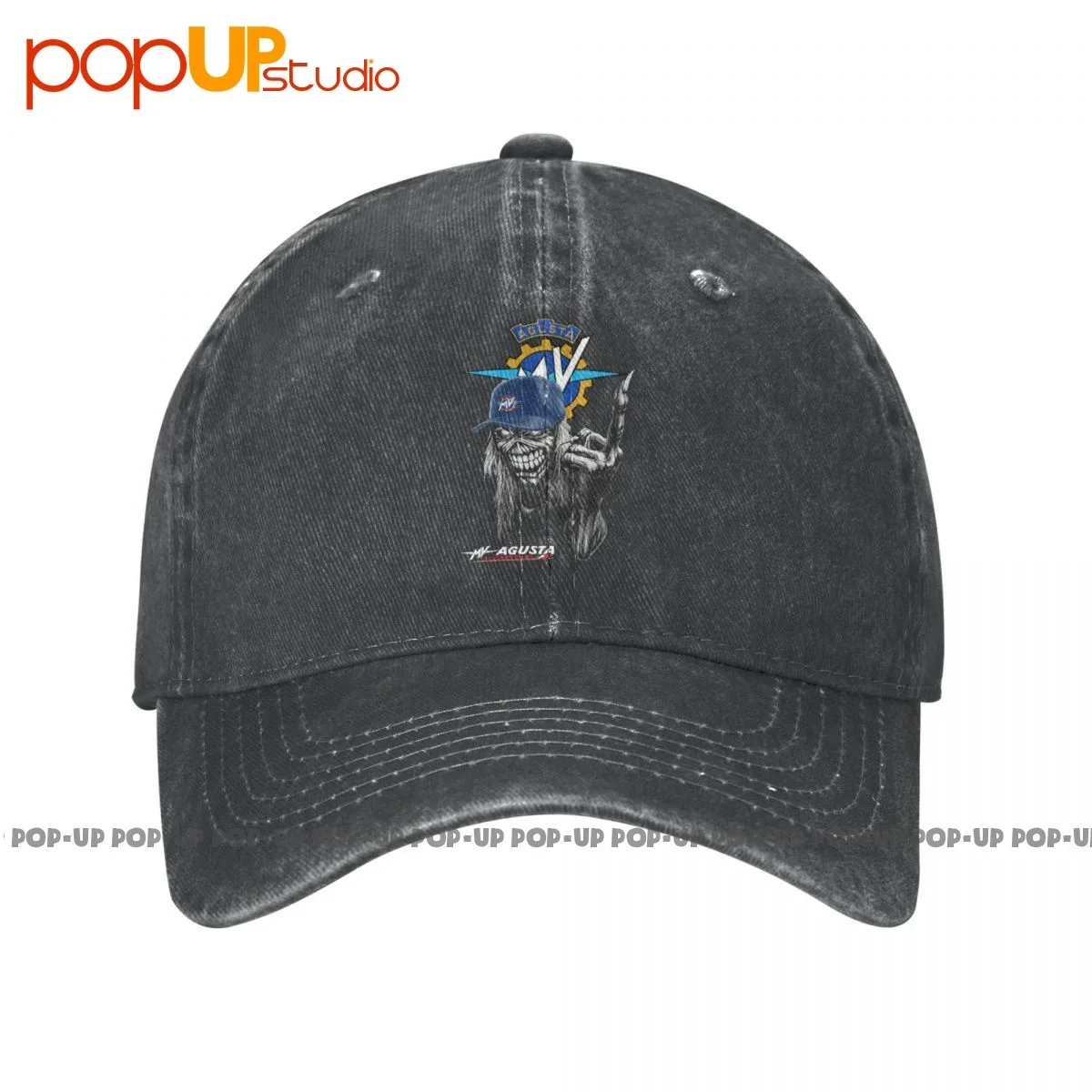 Mv Agusta Skull F4 750 S F4 Veltro Strada Us Washed Denim Baseball Cap Trucker Hats Gift All-Match