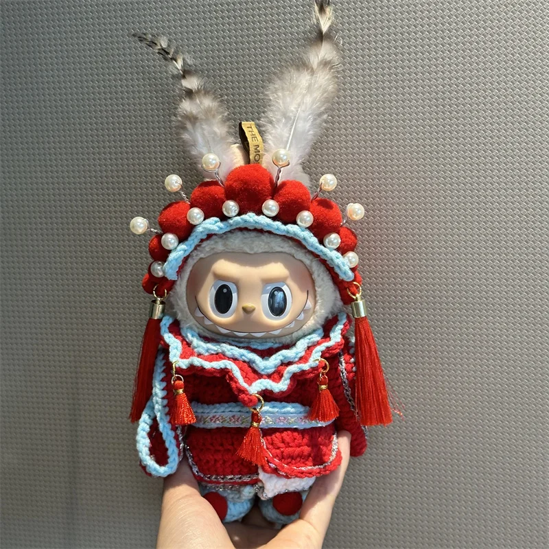 

Labubu 17cm Doll Clothes Sweet Macaron Outfit Changeable Fashion Set Cute Collectible Art Toys Gift