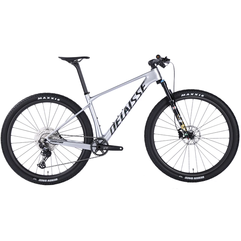 Bicicleta de Montaña XC Trail Hardtail, Material de Fibra de Carbono, Frenos de Disco Hidráulicos, Cuerpo Ligero para Ciclismo de Montaña al Aire Libre