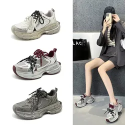 New Fashion Women Casual Mesh Sports Sneakers Breathable Platform Walking Shoes Female Versatile Trainers Student Clunky Sneaker