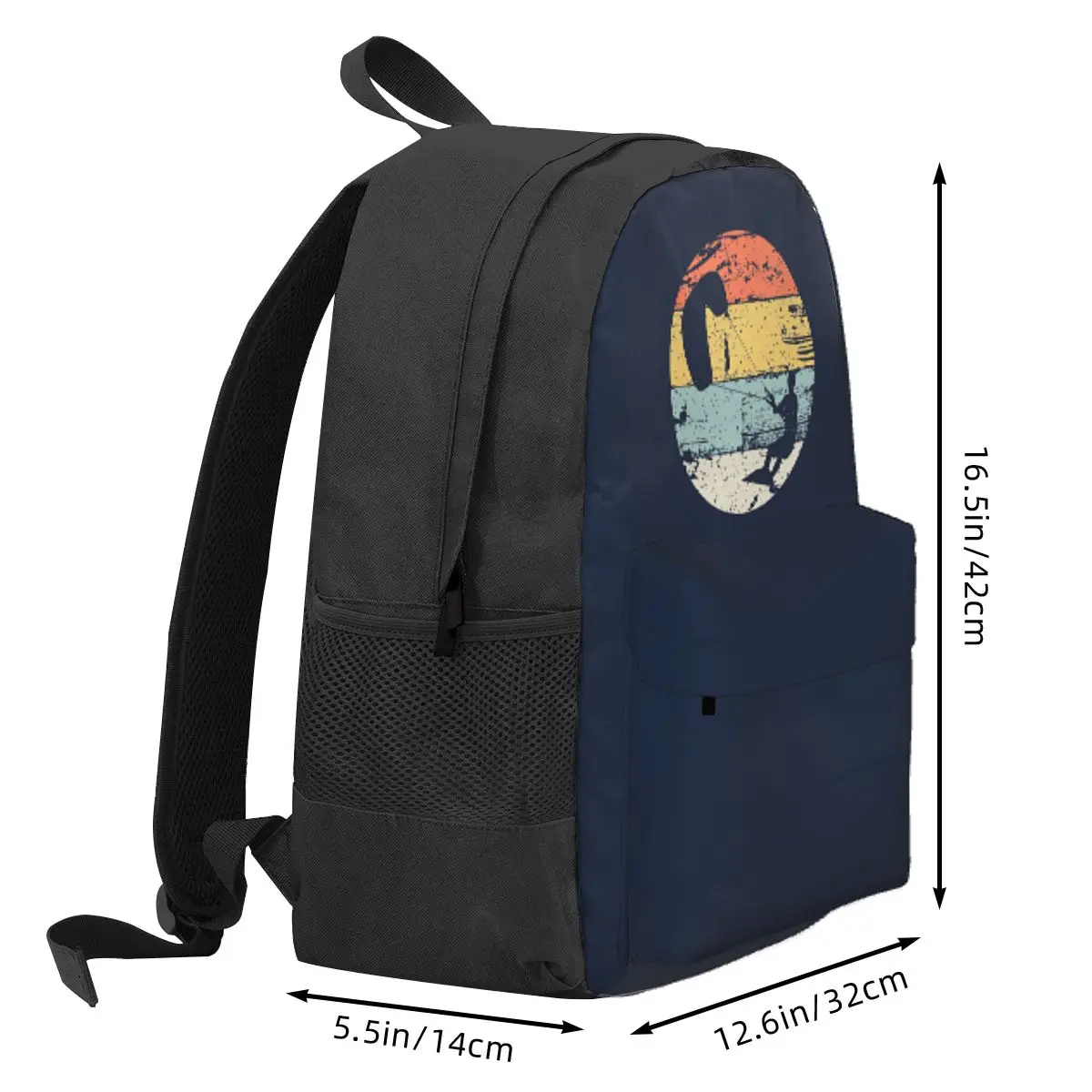 Kite Boarding Kiteboarder Look Gif Student Backpack School Bag Hiking Travel Daypack for Boys Girls Bookbag Shoulder Bags
