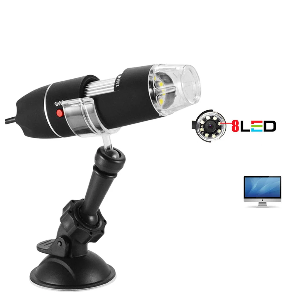 

Portable USB Digital Microscope 1000X Magnification Handheld Electron Microscope 8LEDs Adjustable Brightness Small Objects