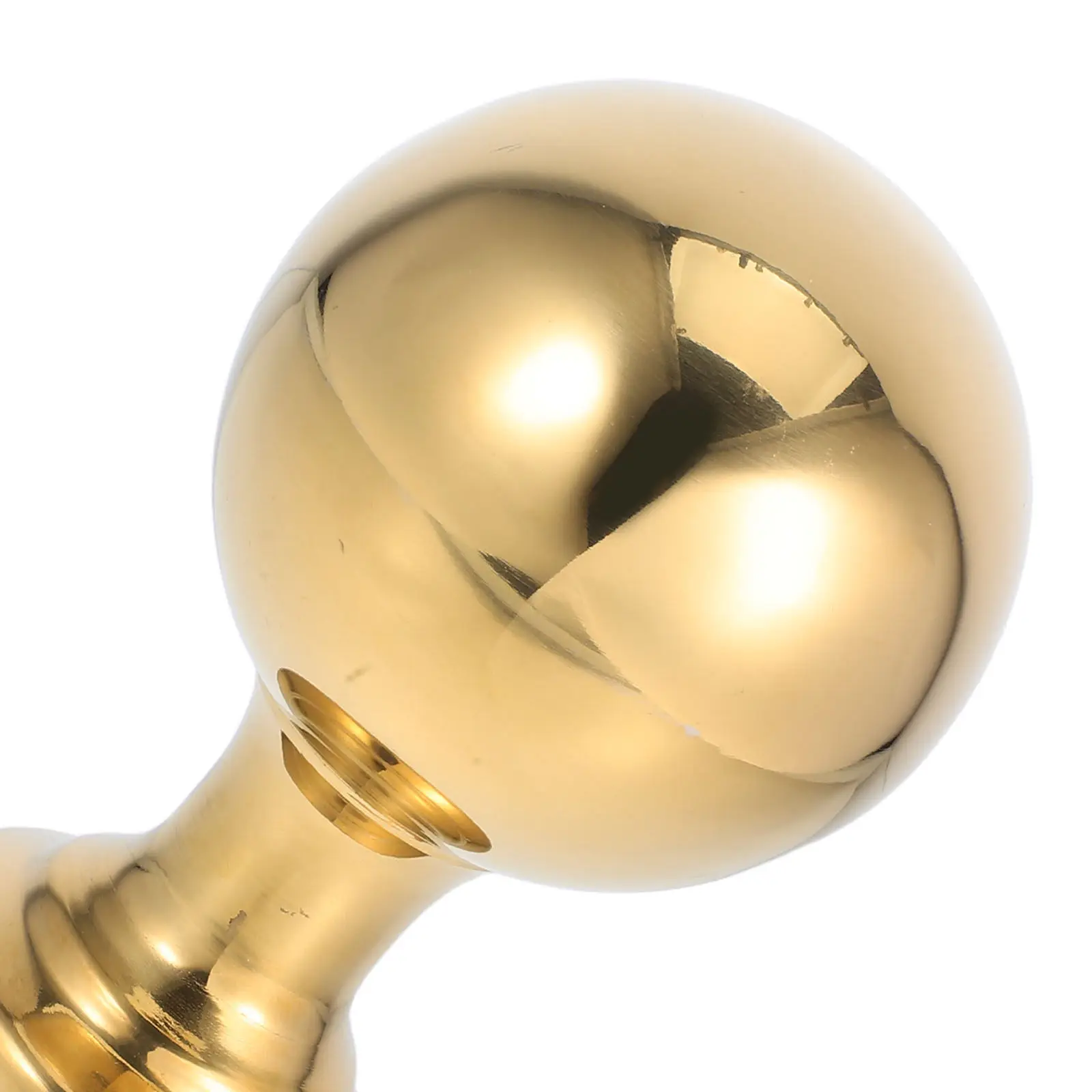 Gold Flagpole Ball Topper Ornament Metal Finial For Garden Flag Pole Outdoor Decoration Round Globe End Cap
