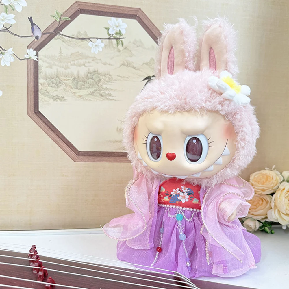 

Мини-кукла 38 см, аксессуары для одежды для Labubu Idol, традиционная китайская одежда Хань, подарок Ханфу