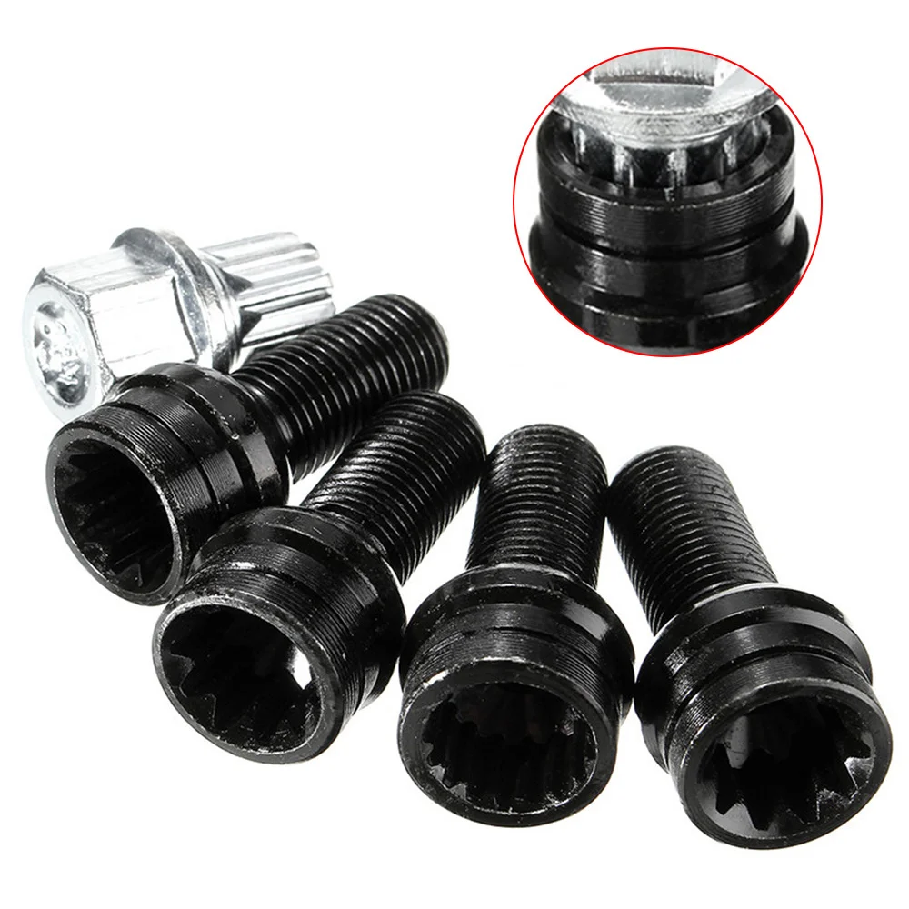 1 Set 17mm Anti-theft Wheel Screw Bolt and Lock Lug Nut Fit For VW Golf Jetta Beetle Passat For Audi Car Wheel Bolts Accessories
