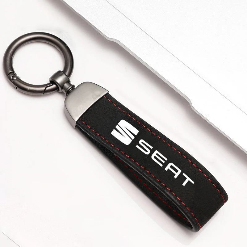 

Suede Car Logo Keychain Pendant Keyring Hanging Men Gifts For Seat TOLEDO Leon EXEO Mk3 Mk2 5f Ateca Altea Fr 1m Arona Accessory