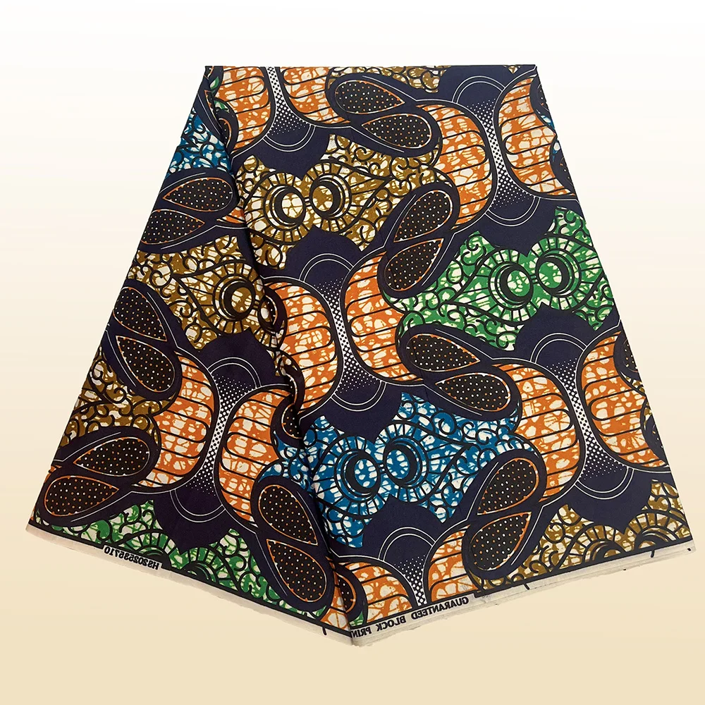 6 ярдов Анкара восковая ткань 2025 Высококачественная африканская ткань с восковым принтом Африканская гарантированная настоящая восковая ткань