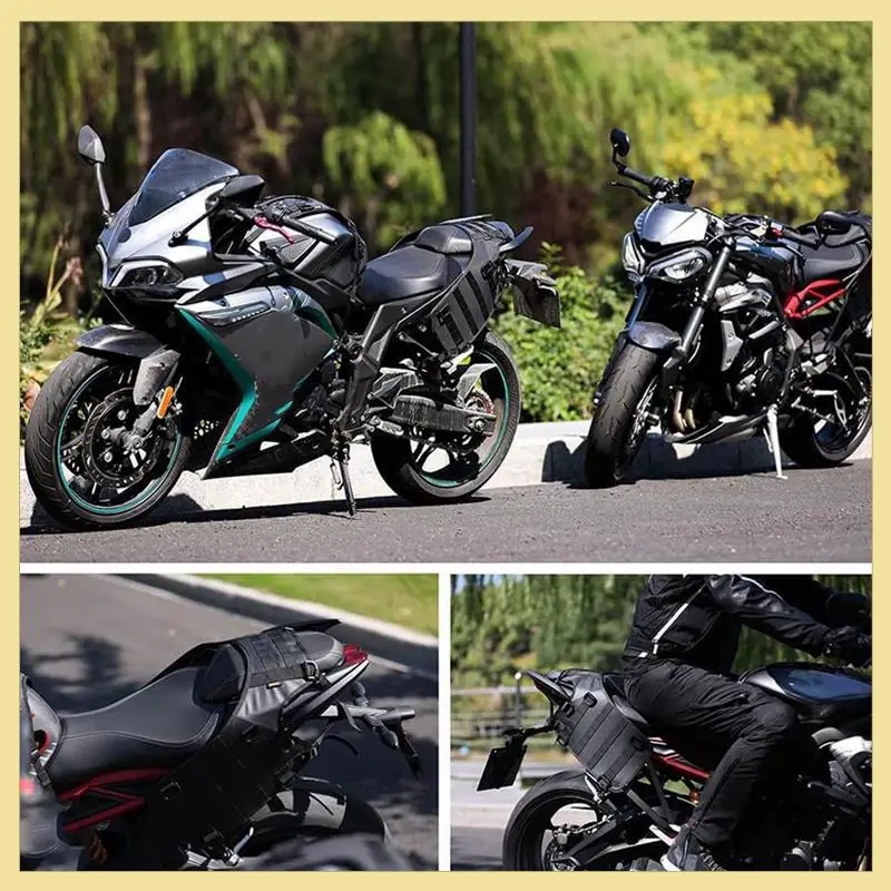 

High Quality Motorcycle Rear Seat Side Bag Universal Motor Accessories For Back Seat Bag Tail Side Packet Install Pad Rack