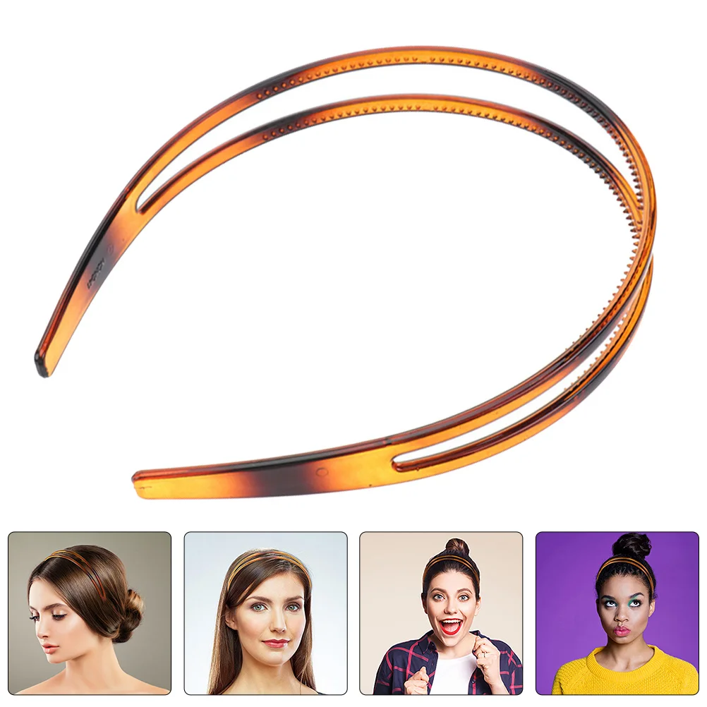 

2Pcs Women Headbands Teethed Non-Slip Elegant Design for Exercise Spa Makeup Fashion Accessory Women Hairband Non-Slip Headbands