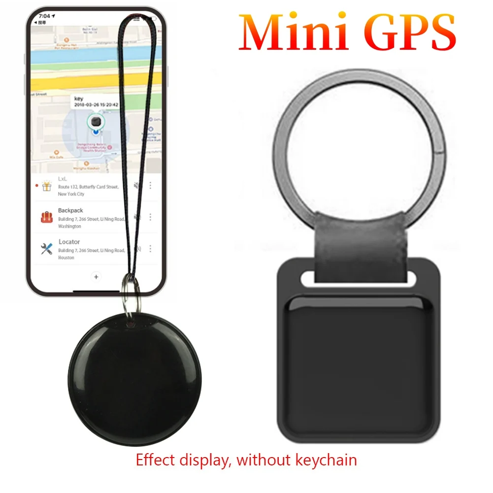 Wireless Mini GPS Tracker Anti-lost Alarm Key Bag Wallet Finder APP GPS Record Smart Tag Bluetooth-compatible for iPhone/Android