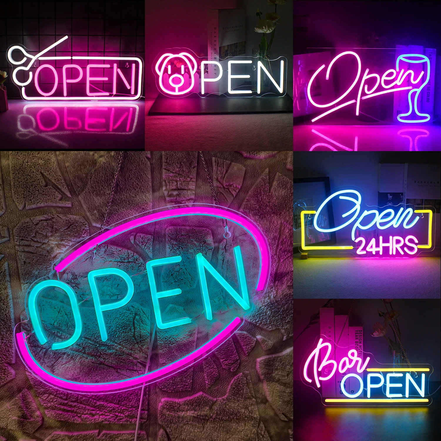 

Open Neon Sign Convenience Restaurants Business Places LED Commercial ART Light Party Halloween Christmas BAR Wall Decoration