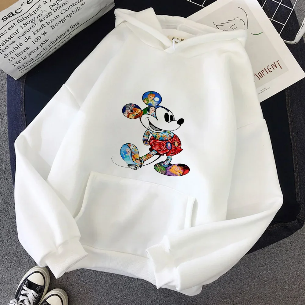 Mickey Pattern Hooded Long-sleeved Sweater Autumn and Winter Disney Top  Anime Hoodie  Harajuku Hoodie  Sweatshirts