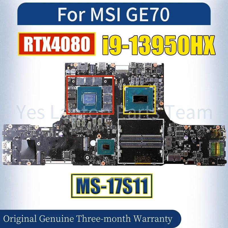 MS-17S11 For MSI GE70 Laptop Mainboard SRMEB i9-13950HX RTX4080 GN21-X9-A1 Notebook Motherboard