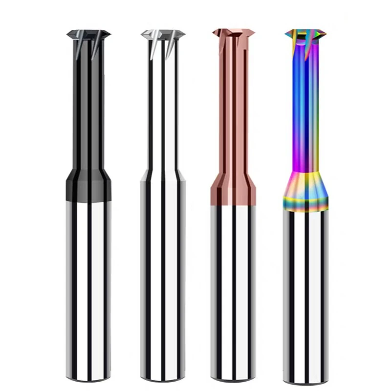 

DIY Thread Milling Cutter Tungsten Steel Aluminum 60 Degree M1.2-M8 1 Tooth for Home Workshop