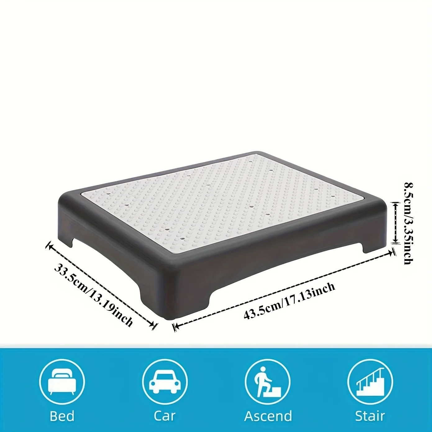 1 قطعة مقعد متحرك بخطوة واحدة، جهاز مساعد ذو منصة صغيرة غير قابلة للانزلاق للاستخدام الداخلي والخارجي لكبار السن