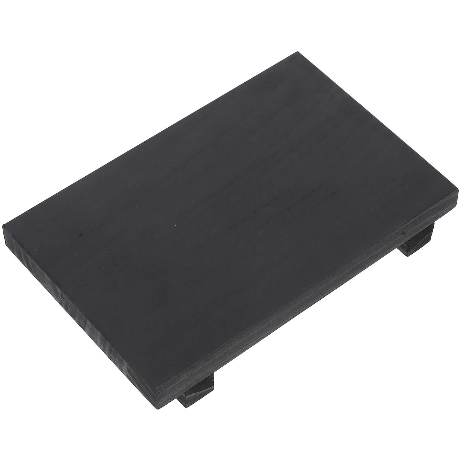 

Деревянная доска для хранения, поднос для ванной комнаты, кухни, туалетный столик, легко чистящийся деревянный стол, декор, подставка на пьедестале, поднос для ног, черный