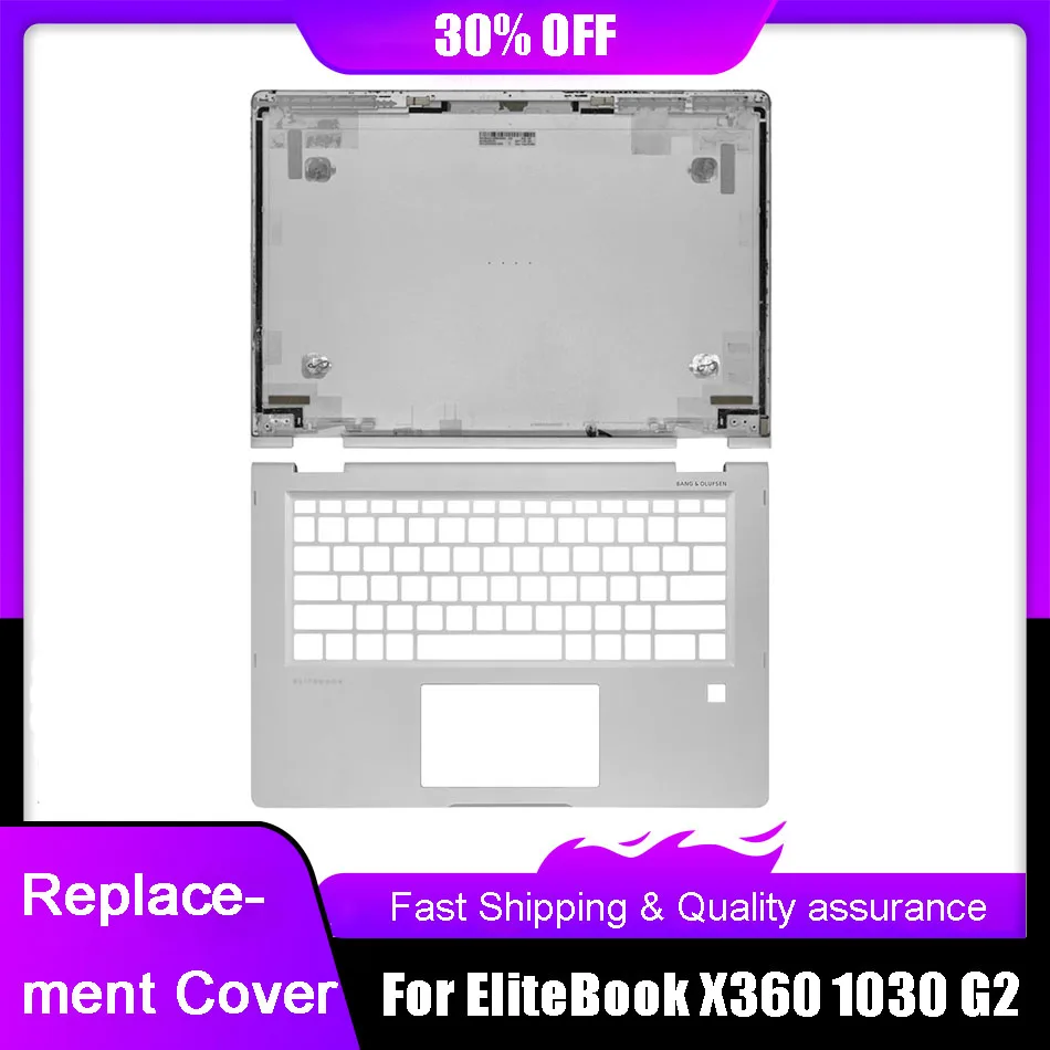 New Laptop LCD Back Cover for HP EliteBook X360 1030 G2 HSN-104C  Palmrest Upper Case Replacement Rear Lid Silver