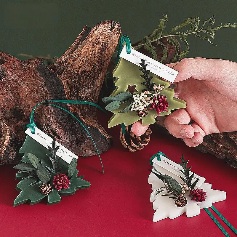 

Matarile Plant extract essential oil Christmas aromatherapy wax sheet solid aromatherapy diffusion Christmas tree pendant