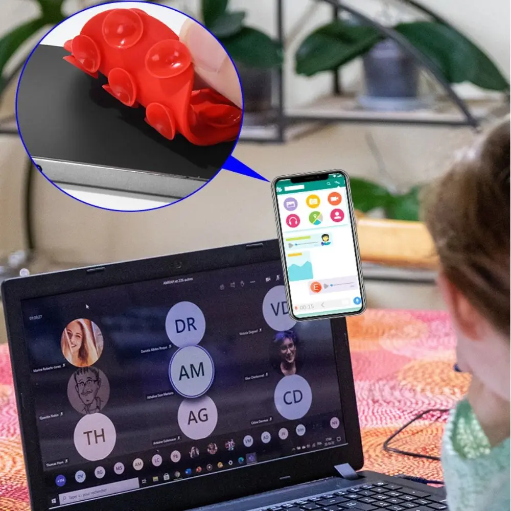 New Heart-shape Suction Cup Bracket Washable Silicone Sucker Mobile Phone Fixed Pad Durable Hand-Free Sucker Support Universal