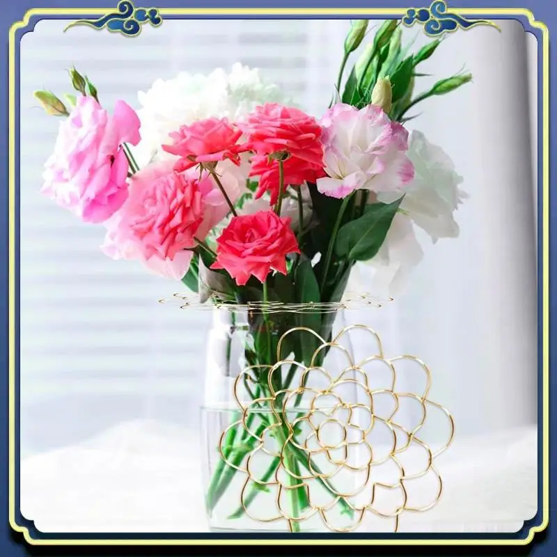 

Latest Flower Arranger Holder Reusable Flower Frog Stainless Steel Flower Lid Arranger Metal Insert Floral Round Organizer