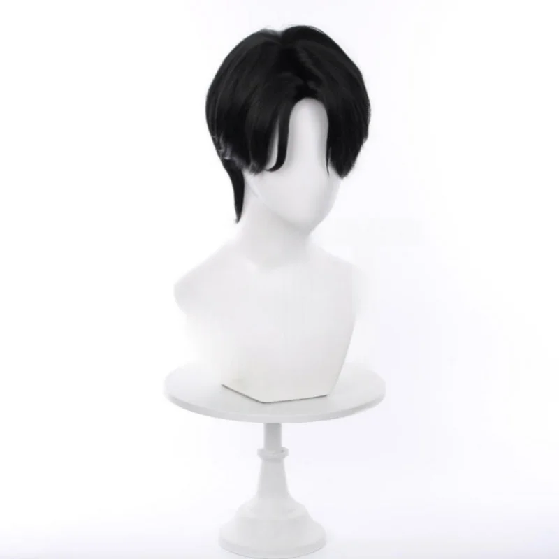 KPop Demon Hunters Saja Boys Jinu Perücke Film Cosplay Männer Schwarz 30 cm Kurzes Haar Star Demon Jinu Cosplay Perücken + Perückenkappe