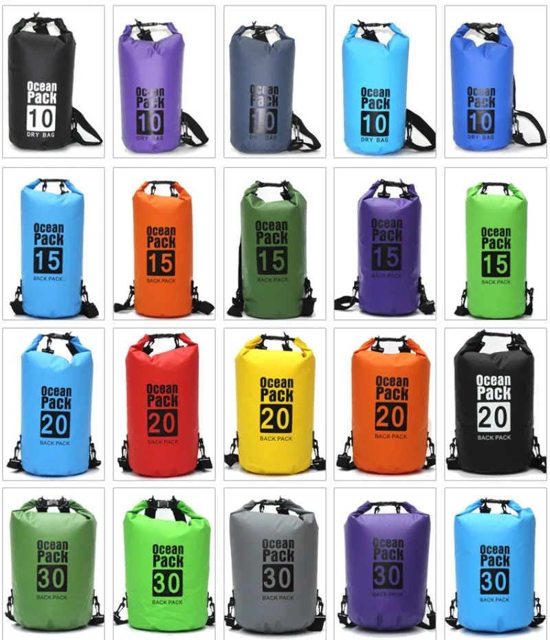 

Waterproof Dry Bag 5L,10L,15L,20L,30L Storage Pack Pouch for Swimming Trekking Rafting Boating Kayaking Rafting Drybags Backpack