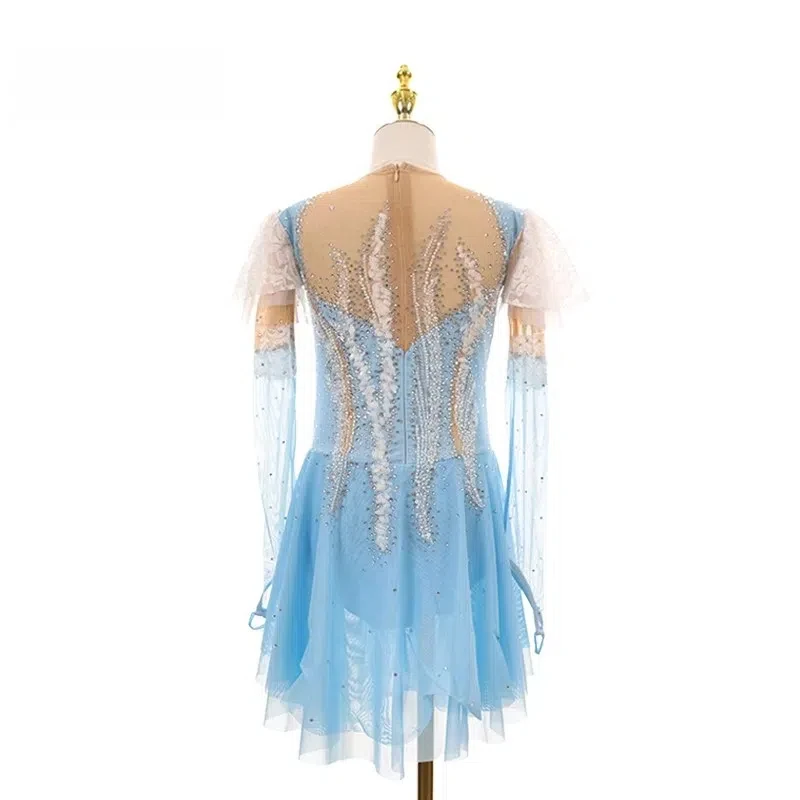 Customized Girls Figure Skating/Rhythmic Gymnastics/Spinning Costumes Adult and Child Girls Ice Performance Costumes