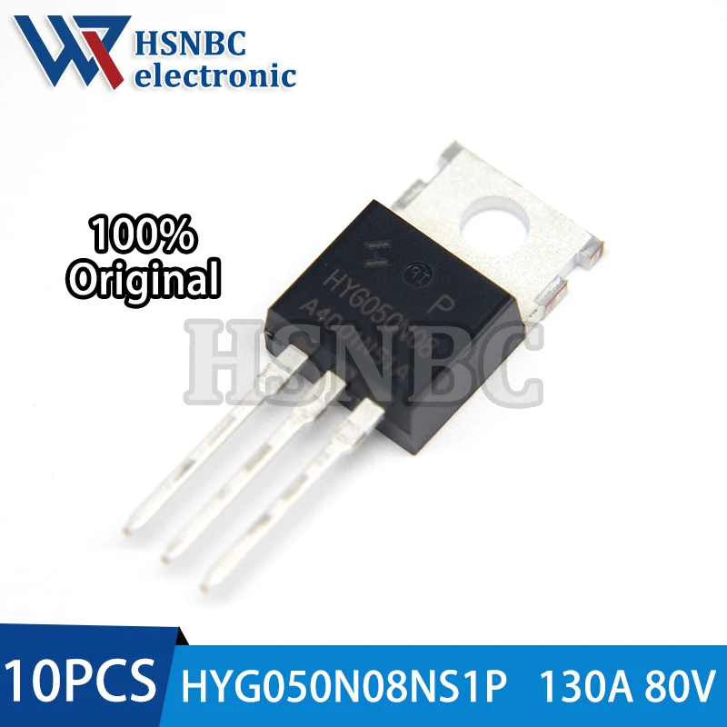 

10PCS G050N08 HYG050N08NS1P TO-220 130A 80V N-Channel Power MOSFET Transistor 100% New Original