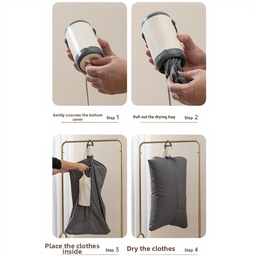 Portable For Mini Clothes Dryer for Hotel Dorm Home Use 220V 250W Warm Air Circulation and 4 6 10 Hour Timer Settings