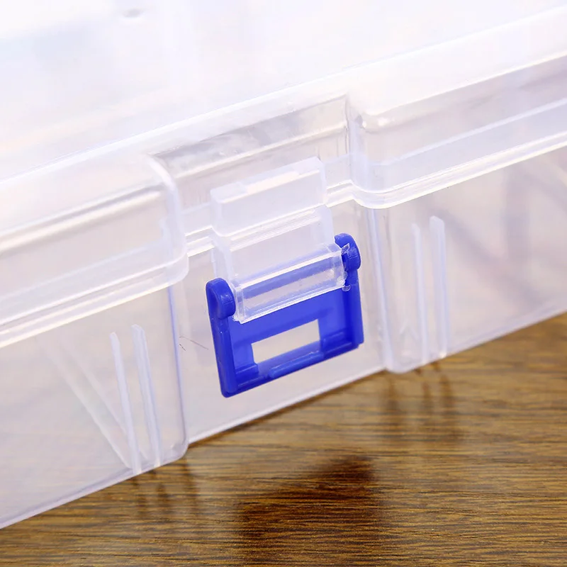 Caja de almacenamiento de plástico con tapa, contenedor de almacenamiento multifuncional para organizar herramientas, LEGO, crayones y otras herramientas para el hogar