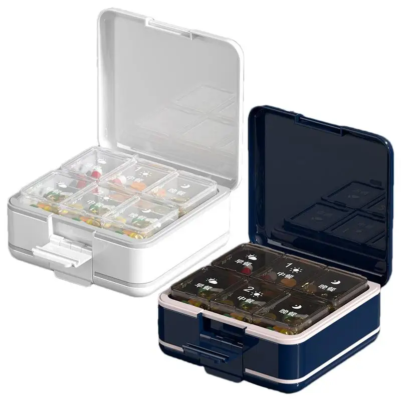 Travel Pill Organizer Portable Medicine Box Split Package Small Mini Portable Large Capacity Medicine Box Tablet Split Package