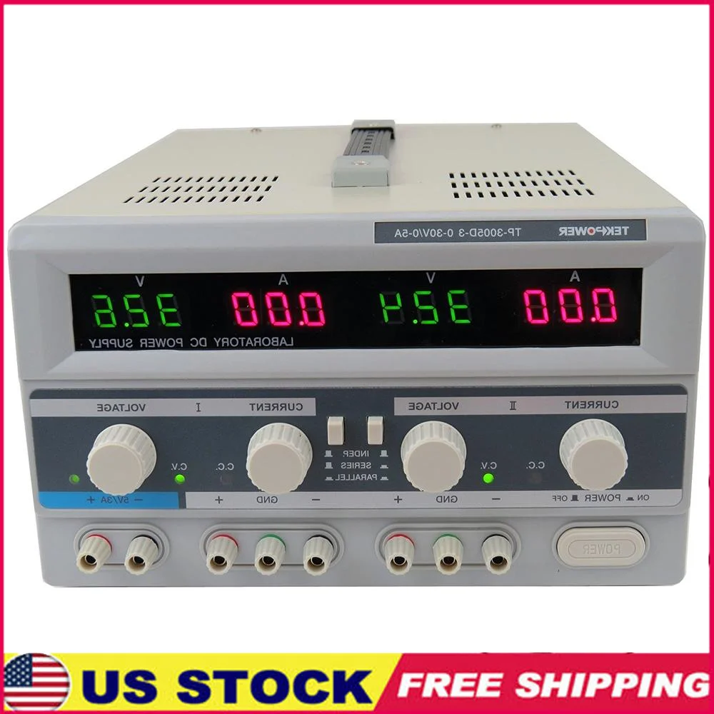 Triple Output Variable DC Power Supply 0-30V 0-5A Constant Voltage Current TP-3005D-3