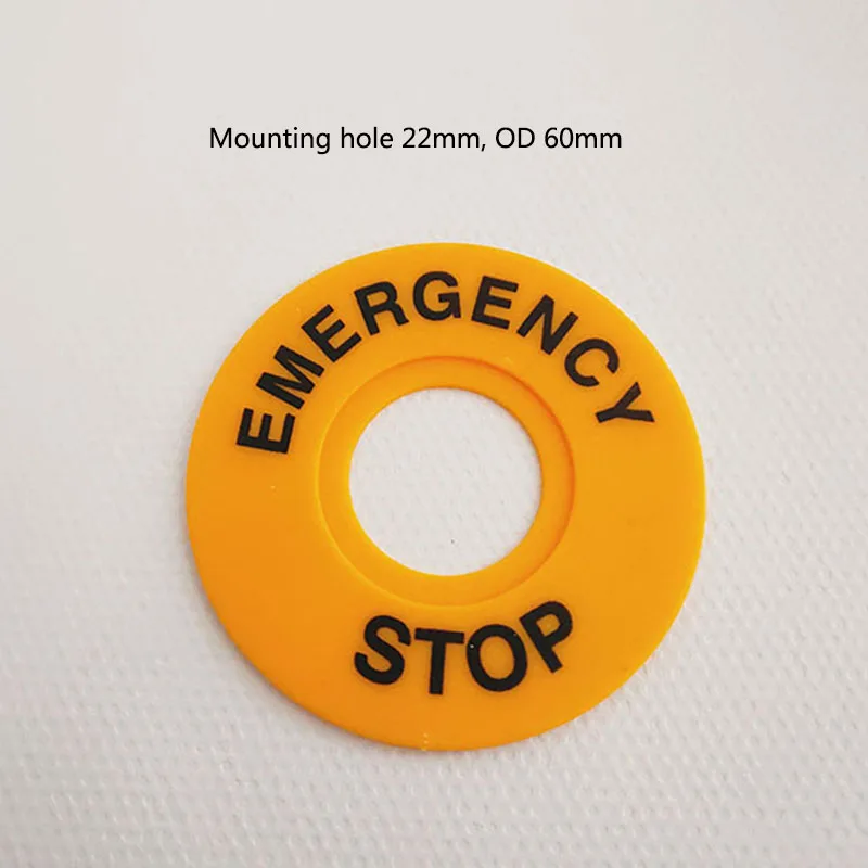 100pcs 16mm/22mm/30mm Emergency Stop Switch Plastic panel label frame sign  Pushbutton Switch Panel Label Frame