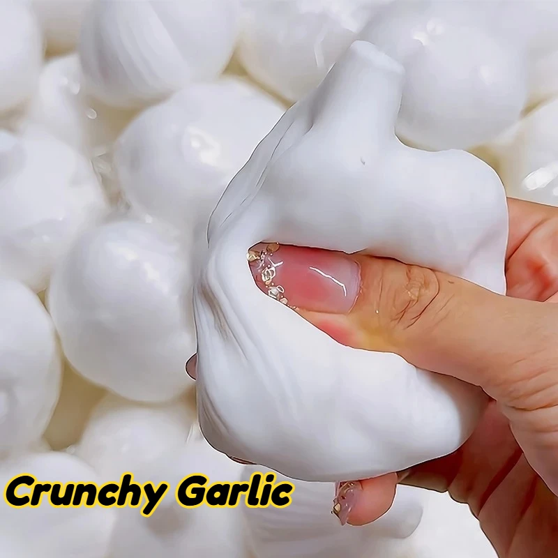 Hausgemachte Knoblauch-Quetschbälle, Weiche Knisternde Stressabbau-Spielzeuge, ASMR Sensorische Stresslinderung für Erwachsene, Geschenk