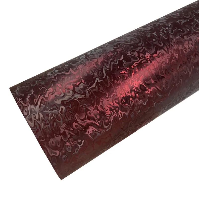 Premium PET 3D Chrome Satin Romance Red Cosmic Ghost Textured Vinyl Wrap Film Roll Self Adhesive Decal Car Wrapping view 5