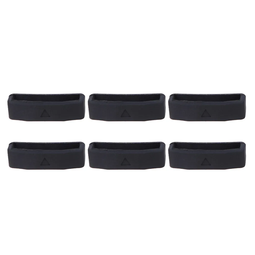 

6 Pcs Silicone Watch Parts Retainer Rings Keeper Loops Wrist Straps Accessories Fastener Durable Soft Environmental
