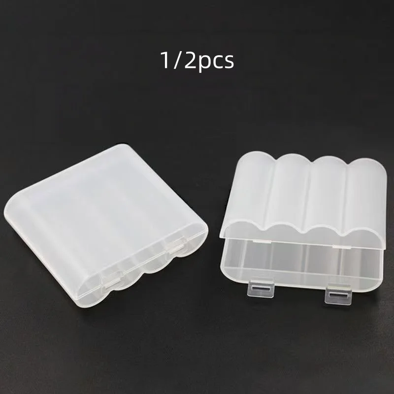 1/2Pcs Battery Storage Case, 4-Slot for 20700/21700 Batteries, Thickened Material, Sturdy & Practical, Batteries Not Included.