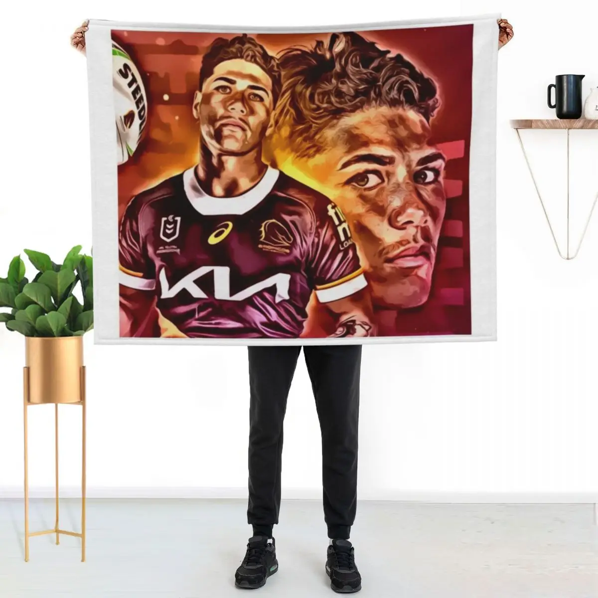 Reece Walsh Throw Blanket Furrys Personalized Gift Luxury St blankets and throws Beach Summer Beddings Blankets