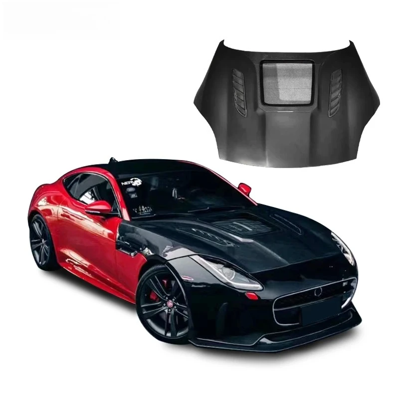 

Suitable For 2013-2020 Jaguar F-TYPE Modified Carbon Fiber Transparent Engine Hood