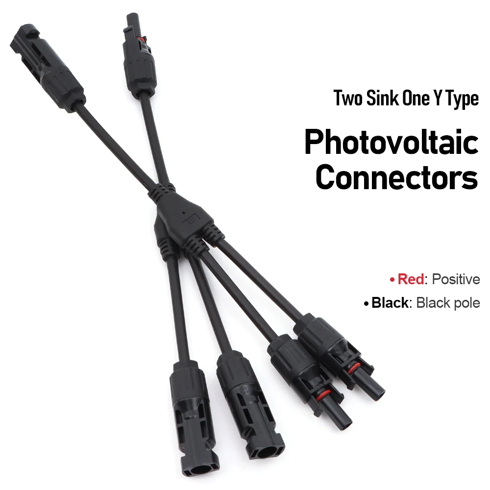 Kabel Photovoltaik 2-in-1 Y-Typ Photovoltaik Stecker 1000 V Solarkabel Photovoltaikanlage Stecker-zu-Buchse Steckverbinder