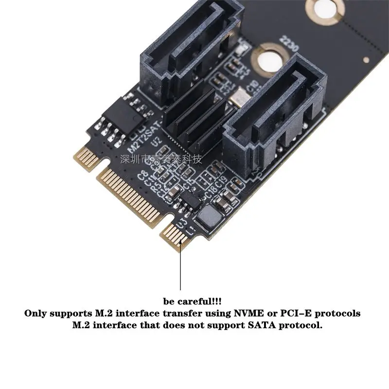 M. Chiave di espansione da 2 A SATA3.0 A + E WIFI Nvme A scheda adattatore per disco rigido seriale senza unità JMB582