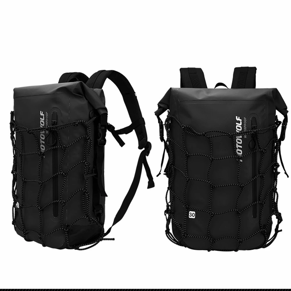 Мотоциклетный рюкзак, мотоциклетная сумка, многофункциональная задняя Сумка, водонепроницаемая сумка со светоотражающей сеткой для мотоциклетного шлема