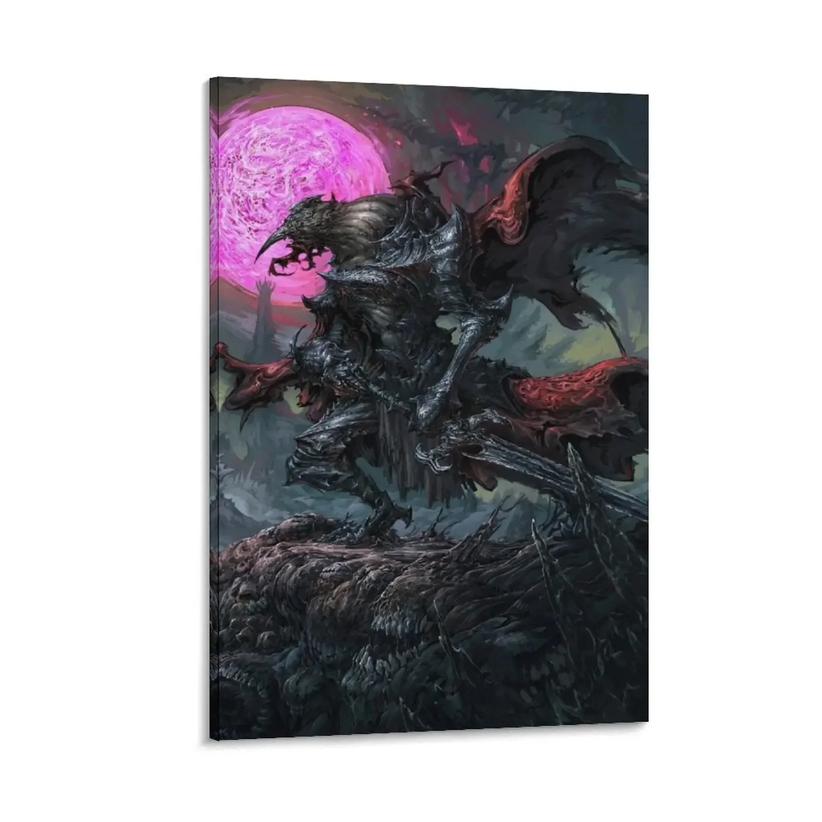 

Rooster Knight Canvas Painting anime nordic home decor stickers & posters anime figure