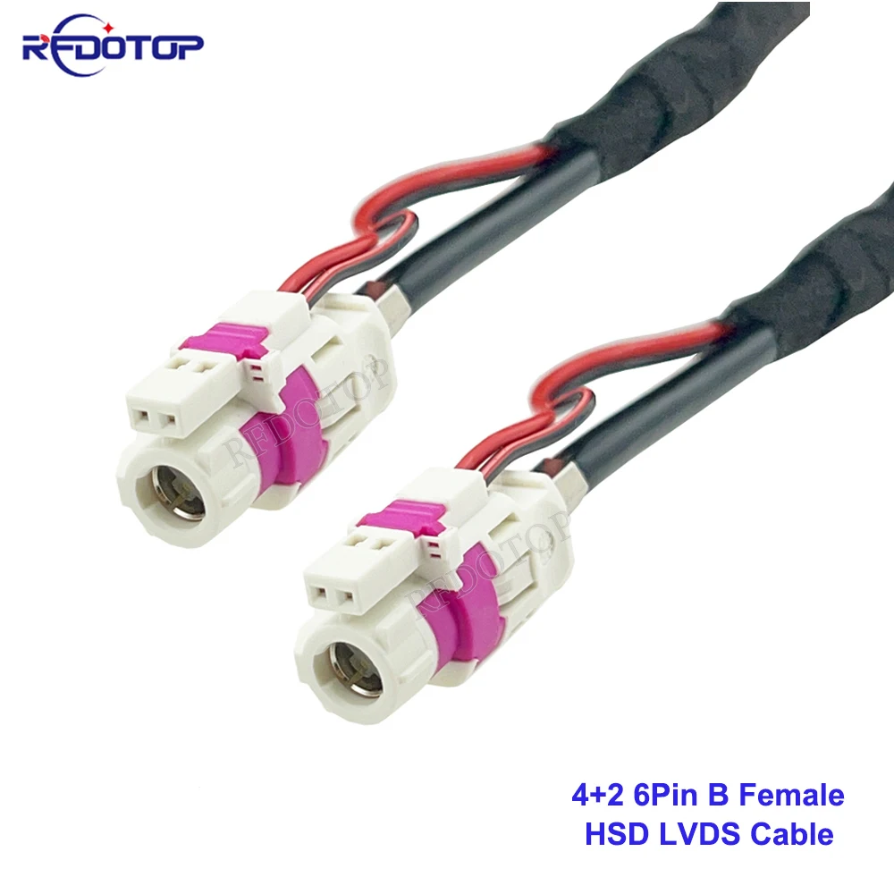 

6-Core HSD Cable White Code B Female to B Female 4+2 6Pin Connector High Speed DataTransmission Harness Wire LVDS Cable 0.1M-10M