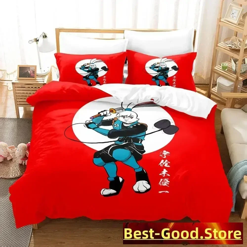 Samurai Rabbit Bedding Set Single Twin Full Queen King Size Bed Set Adult Kid Bedroom Duvetcover Sets Anime parure de lit Bed - view 2